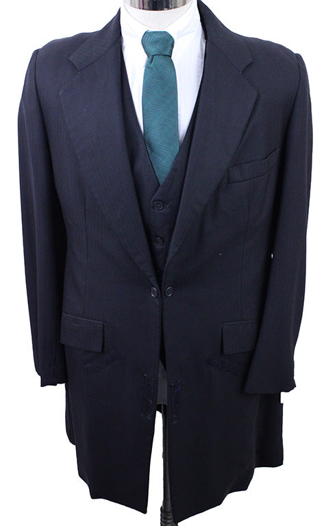 Men's Suit Hartmeyer Black Shadow Stripe with 2 Pairs of Jods