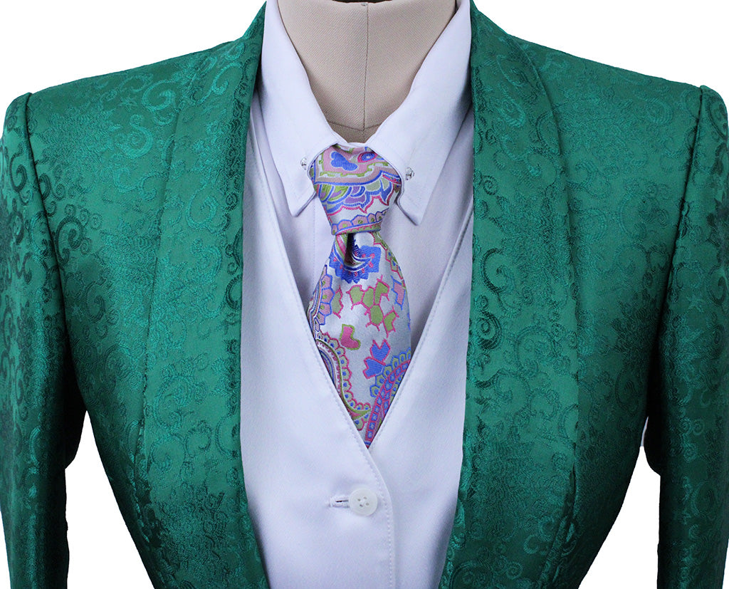 Day Coat Marsha DeArriaga Emerald Paisley