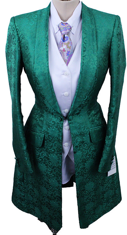 Day Coat Marsha DeArriaga Emerald Paisley