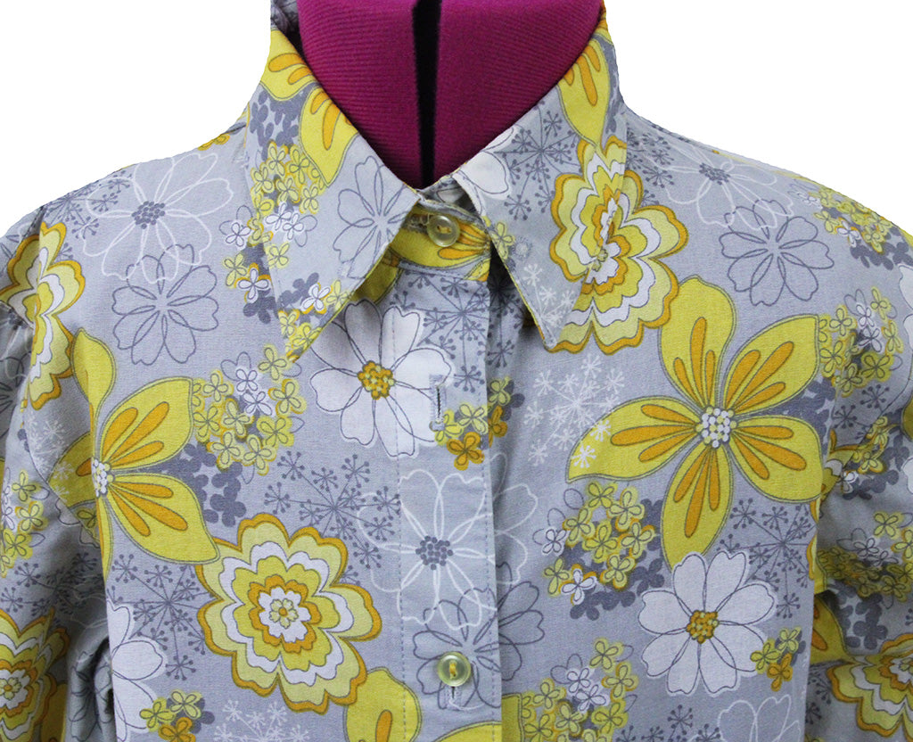 Shirt Scintilla Grey, Yellow and White Floral