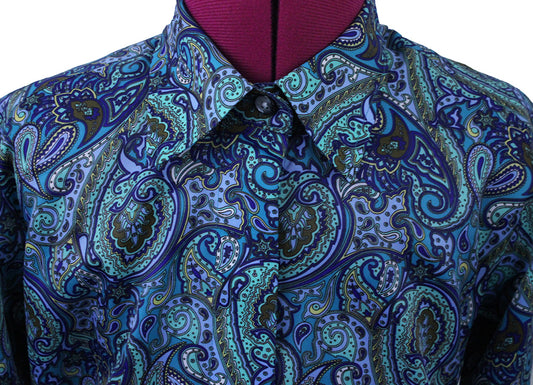 Shirt Issued By Ellie May Teal Paisley Shirt