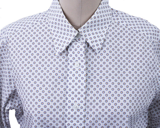 Shirt Becker Brothers Yellow and Blue Circle Dot