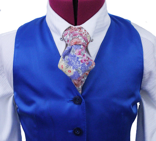 Vest Issued By Ellie May Blue Satin