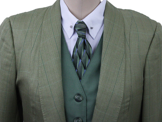 Day Coat LeCheval Celery with Green Windowpane