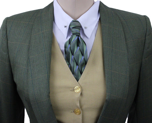Becker Brothers Green Day Coat with Blue and Gold Windowpane