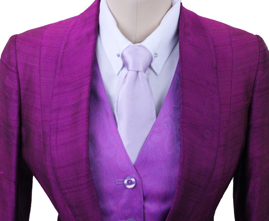Day Coat Chavez Magenta Duponi Silk