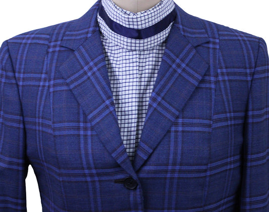 Hunt Coat Becker Brothers Blue with Berry and Salmon Glenplaid