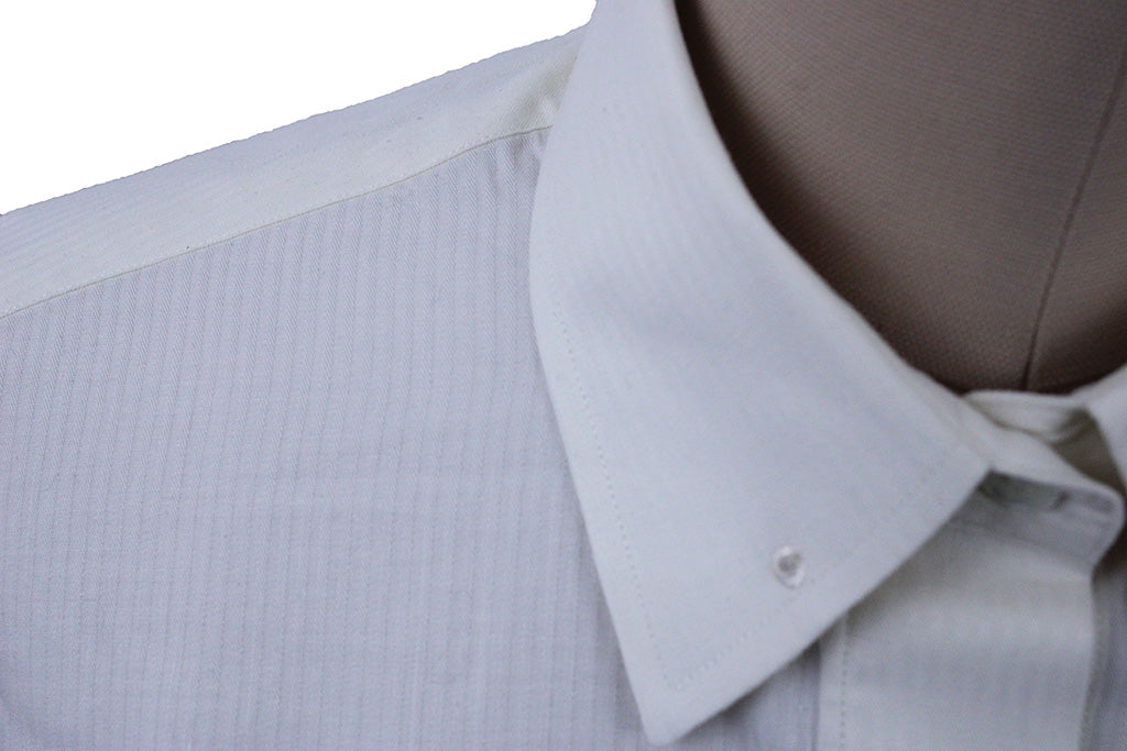 Shirt Issued By Ellie May Cream Mini Herringbone