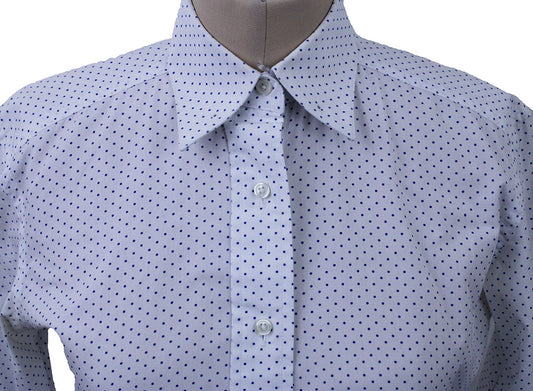 Shirt Becker Brothers White with Blue Dot