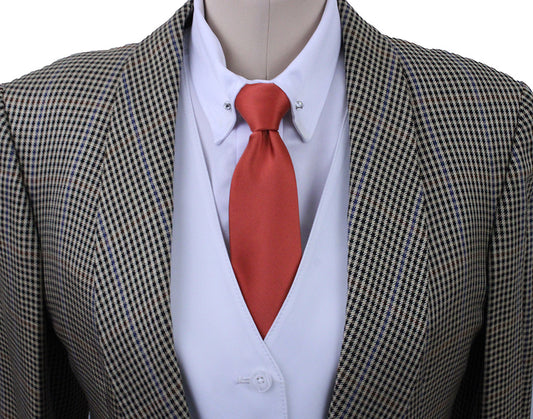 Day Coat Carl Meyers Tan with Black and Blue Houndstooth