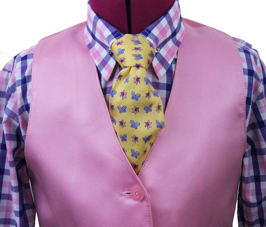 Vest Issued By Ellie Pink Satin