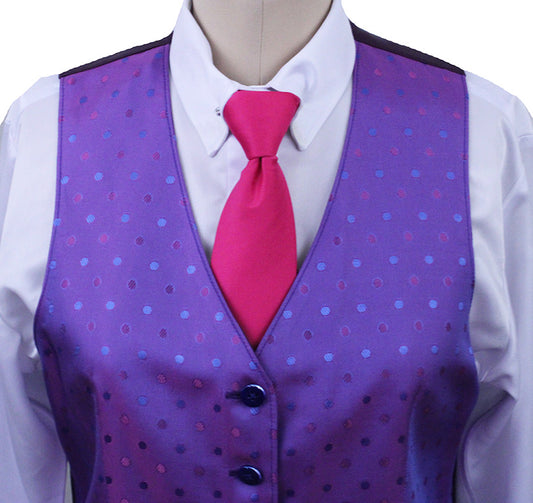Vest Show Season Magenta Dot Sheen