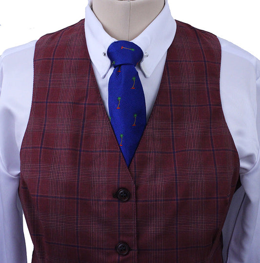 Vest Becker Brothers Scarlett Box Plaid