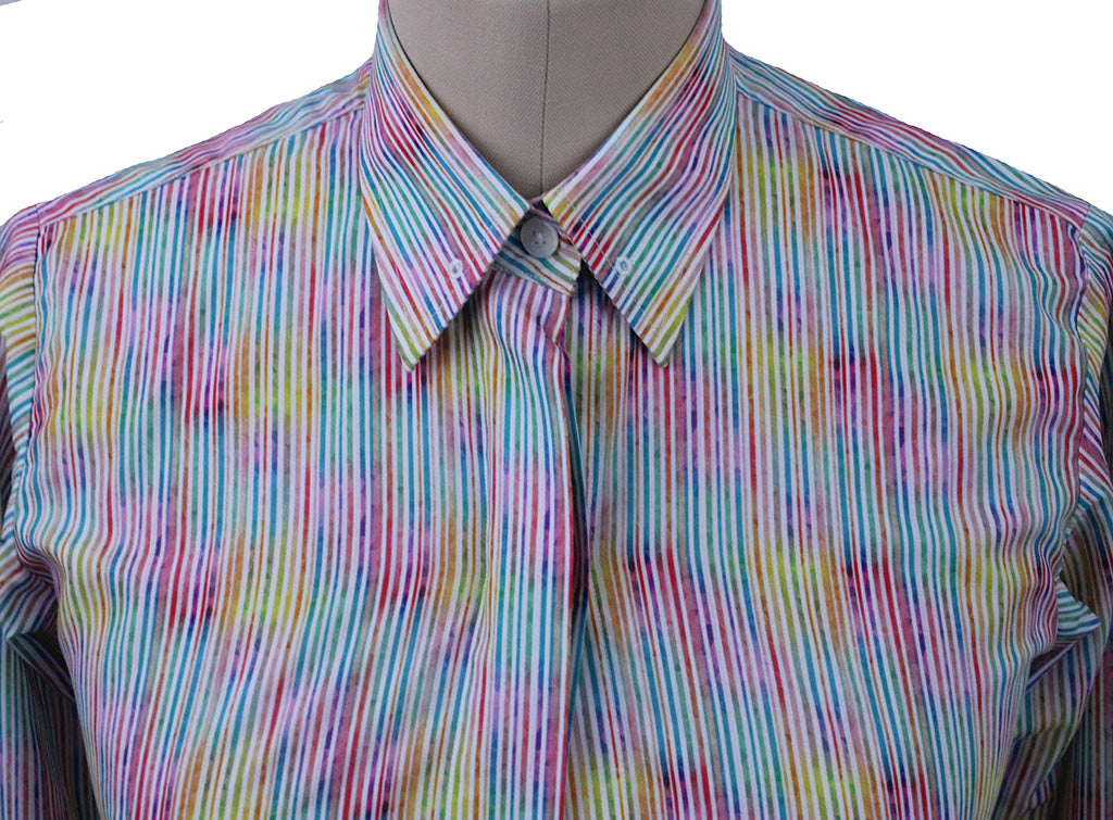 Shirt Issued By Ellie May Multi-Colored Stripe