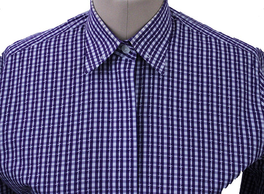 Shirt Issued By Ellie May Purple Geometric