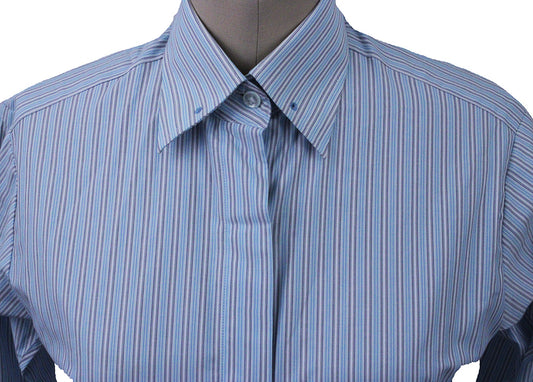 Shirt Issued By Ellie May Aqua and Black Stripe Shirt