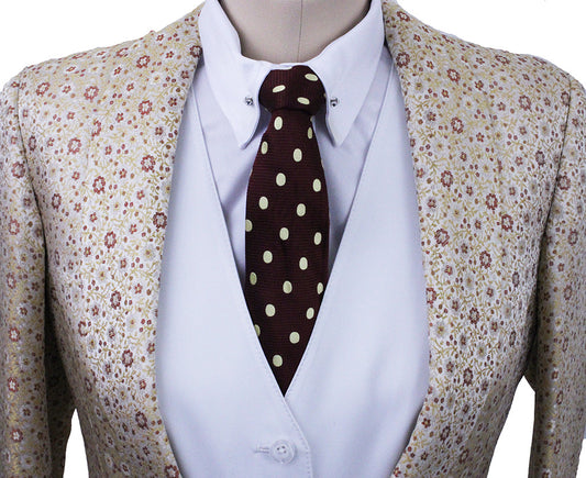 Day Coat DeRegnaucourt Yellow with Rust Floral Brocade