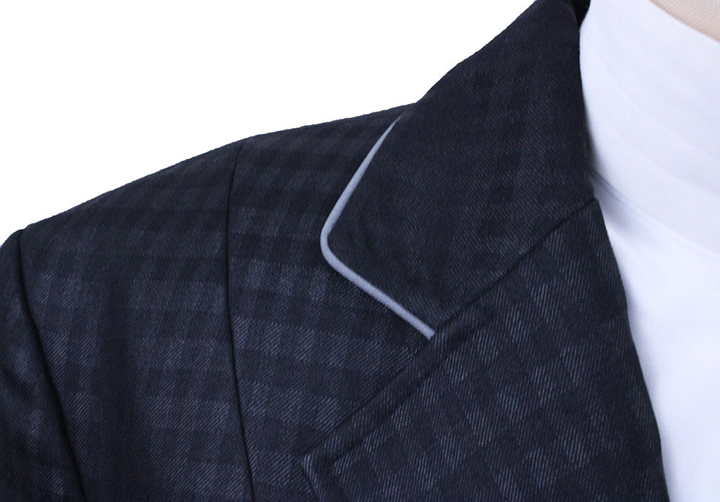 Hunt Coat Freddy Black and Charcoal Box Sheen