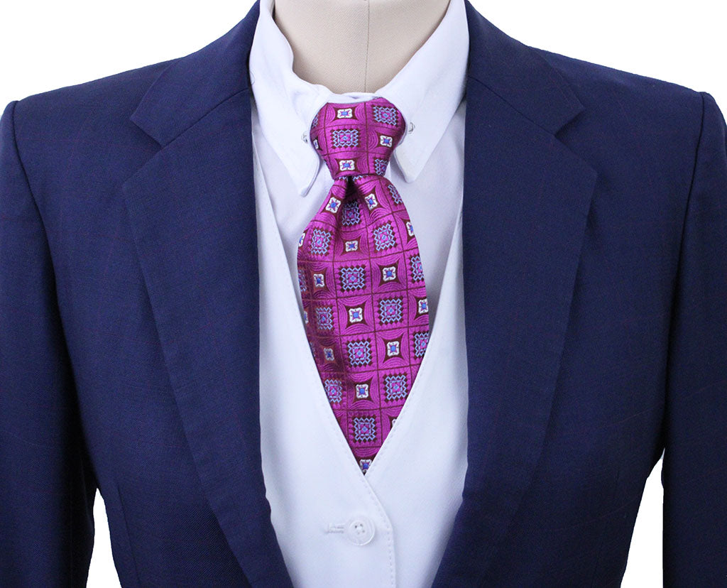 Day Suit Becker Brothers Navy with Berry Windowpane