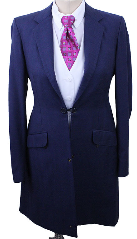 Day Suit Becker Brothers Navy with Berry Windowpane