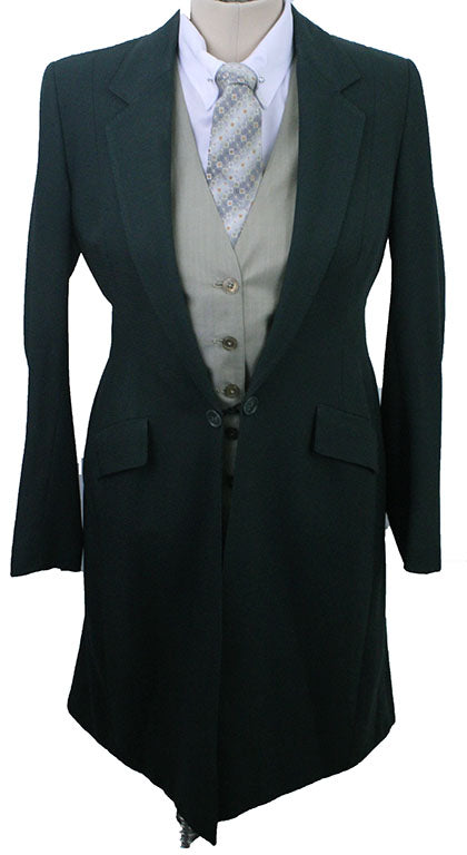 Day Suit LeCheval Hunter Green Puzzle Piece Tone-on-Tone