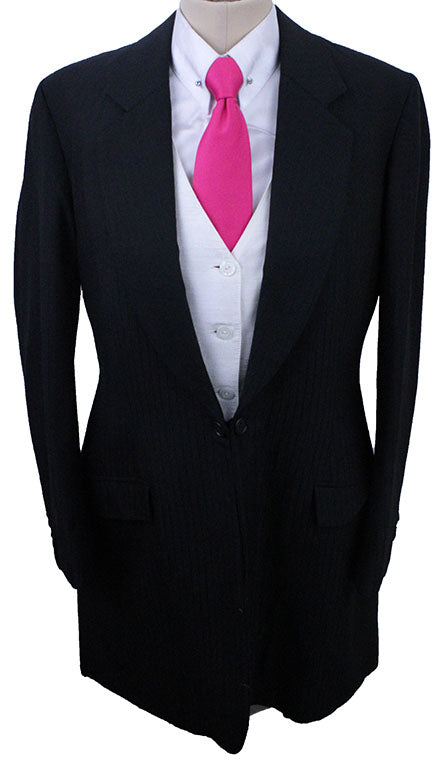 Day Suit Equus Black Thin Shadow Stripe