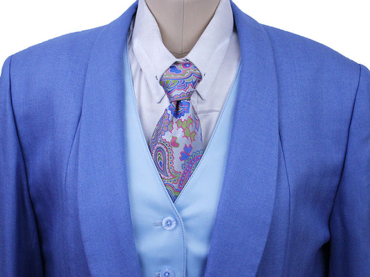 Day Coat Marsha DeArriaga Pale Blue Herringbone