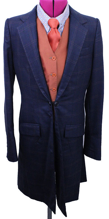 Day Suit Boys Becker Brothers Navy with Copper Windowpane