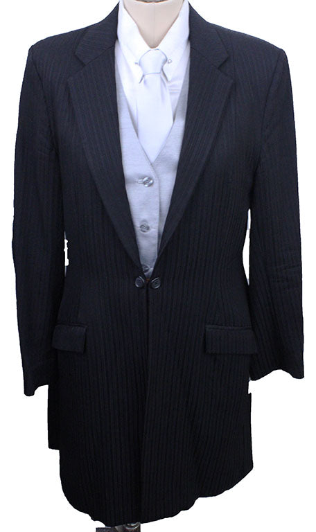 Day Suit Custom Black Shadow Stripe