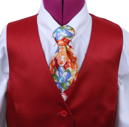 Issued By Ellie May Ruby Red Satin Vest