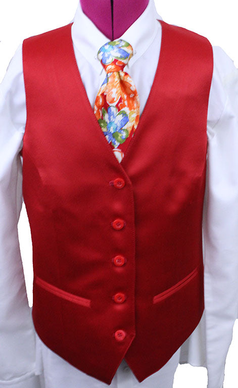 Issued By Ellie May Ruby Red Satin Vest