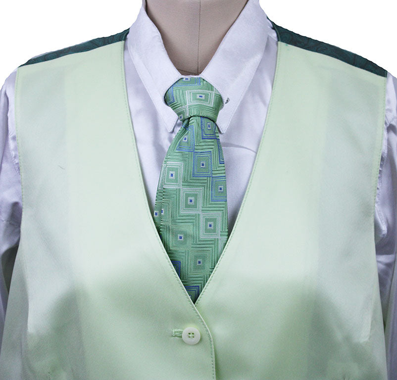 Issued By Ellie Pear Green Satin Vest