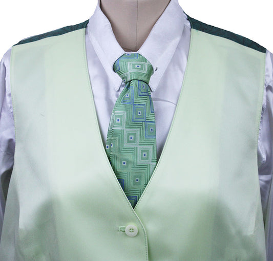 Issued By Ellie Pear Green Satin Vest