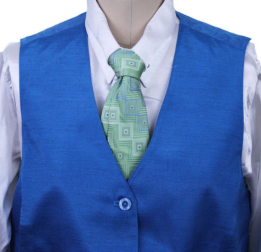 Issued By Ellie May Carribean Blue Satin Vest