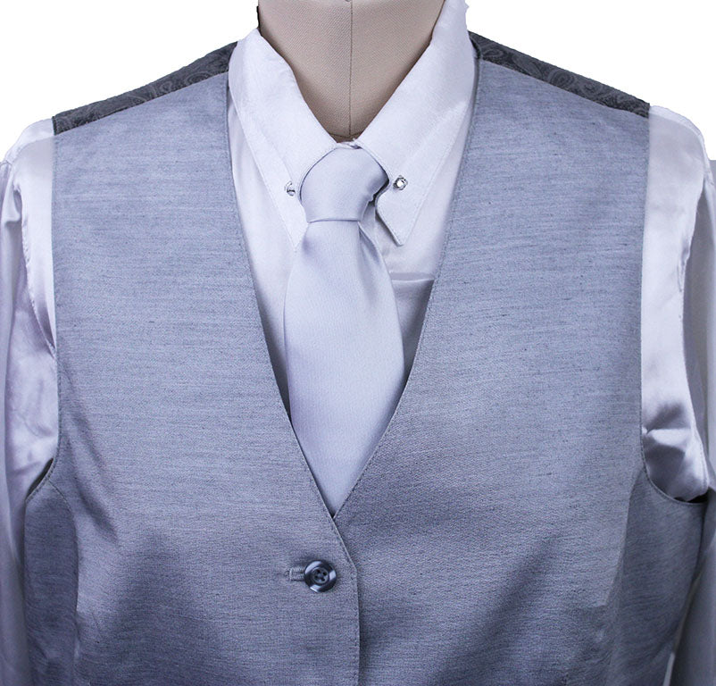 Issued By Ellie May Silver Sateen Vest
