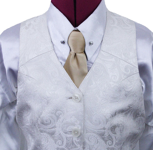 Vest Degnaucourt White Paisley