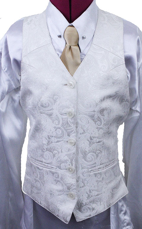 Vest Degnaucourt White Paisley