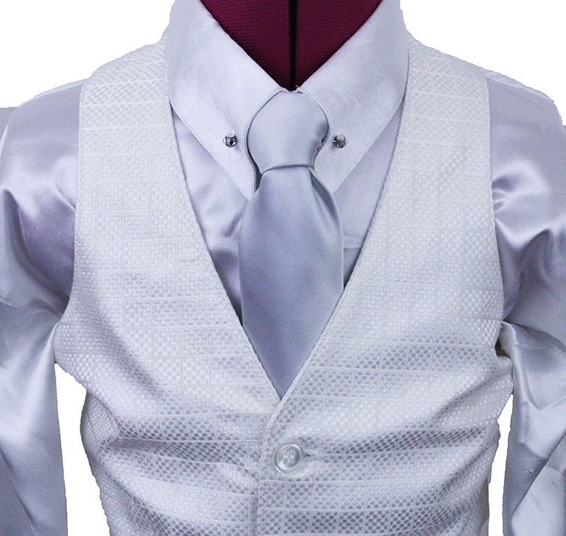 Vest Becker Brothers White Shadow Dot and Square