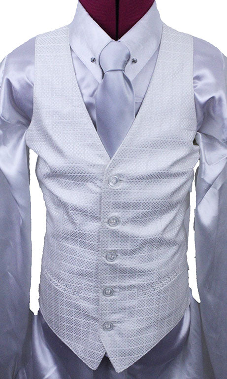 Vest Becker Brothers White Shadow Dot and Square