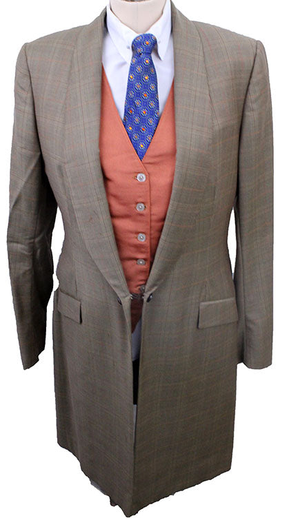 Day Coat Carl Meyers Golden Tan with Orange Windowpane