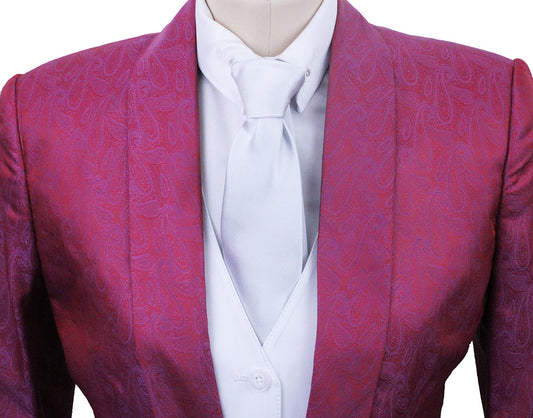 Day Coat Issued By Ellie May Raspberry Paisley Sheen