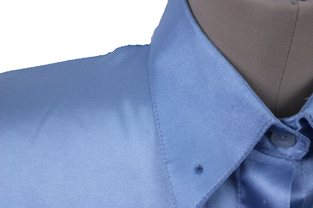 Shirt Marsha DeArriaga Light Blue Satin