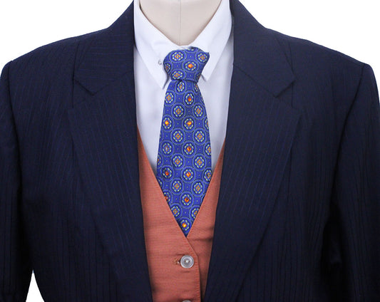 Day Suit Frierson Navy Thin Shadow Stripe