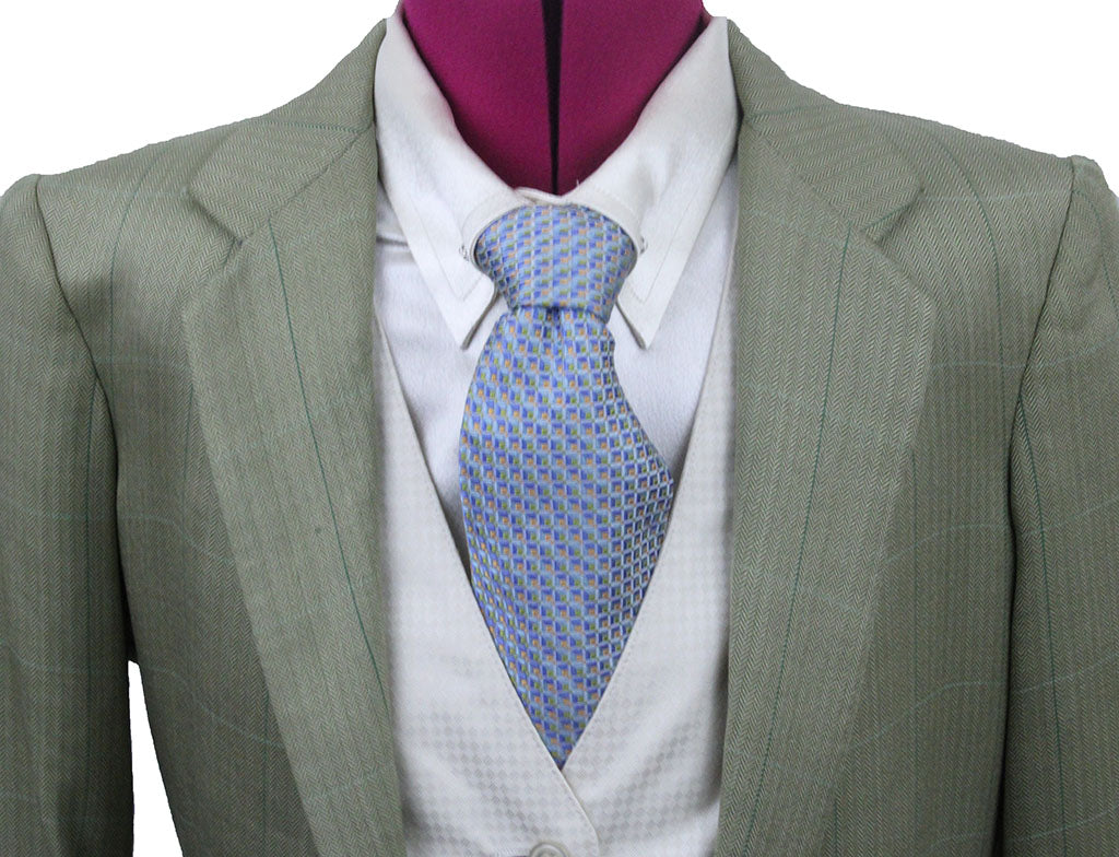 Day Suit DeRegnaucourt Sage with Olive Green Windowpane