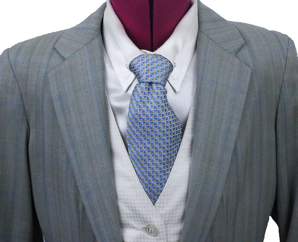 Day Suit Becker Brothers Sage with Blue, Gold, Pink Glenplaid