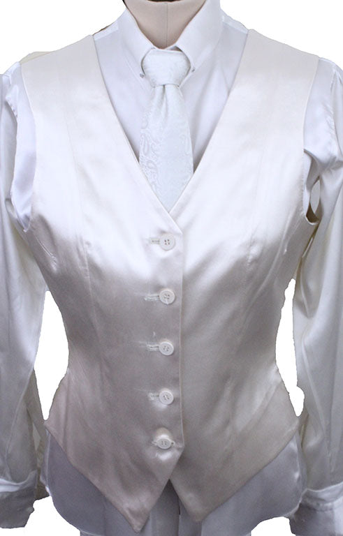 Vest Custom Ivory Satin