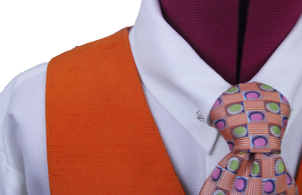 Vest DeRegnaucourt Orange Silk