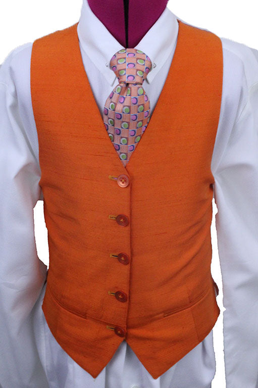 Vest DeRegnaucourt Orange Silk