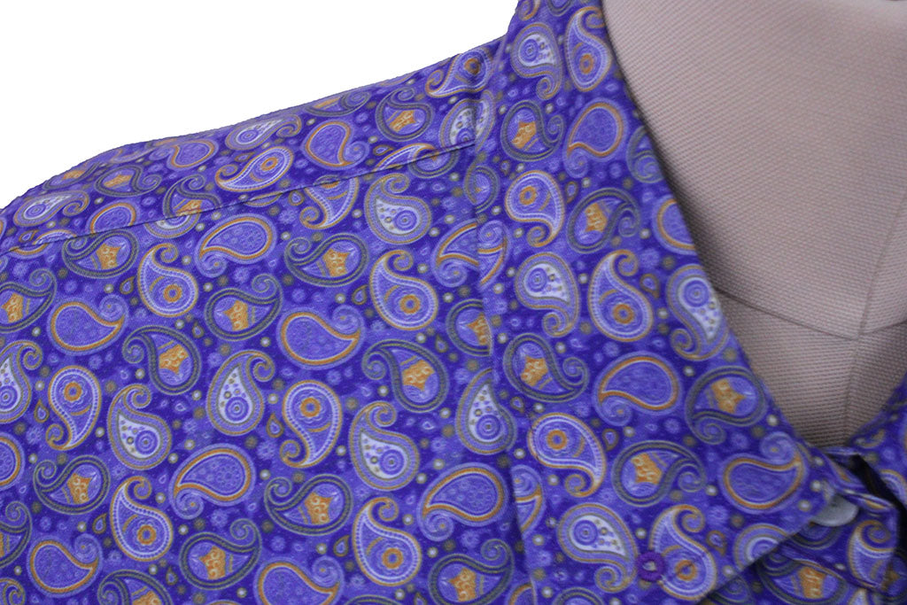 Shirt Issued By Ellie May Purple Paisley