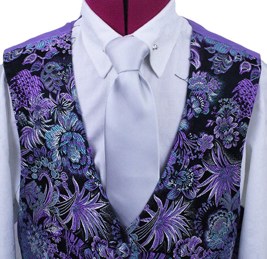 Vest Scintilla Purple and Black Brocade
